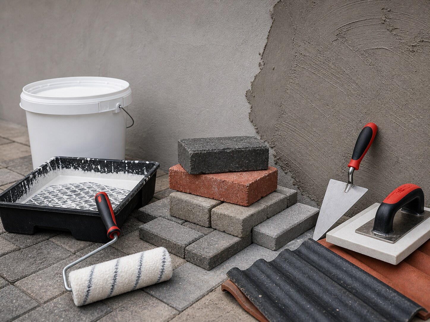 Painting, plastering and finishing work materials