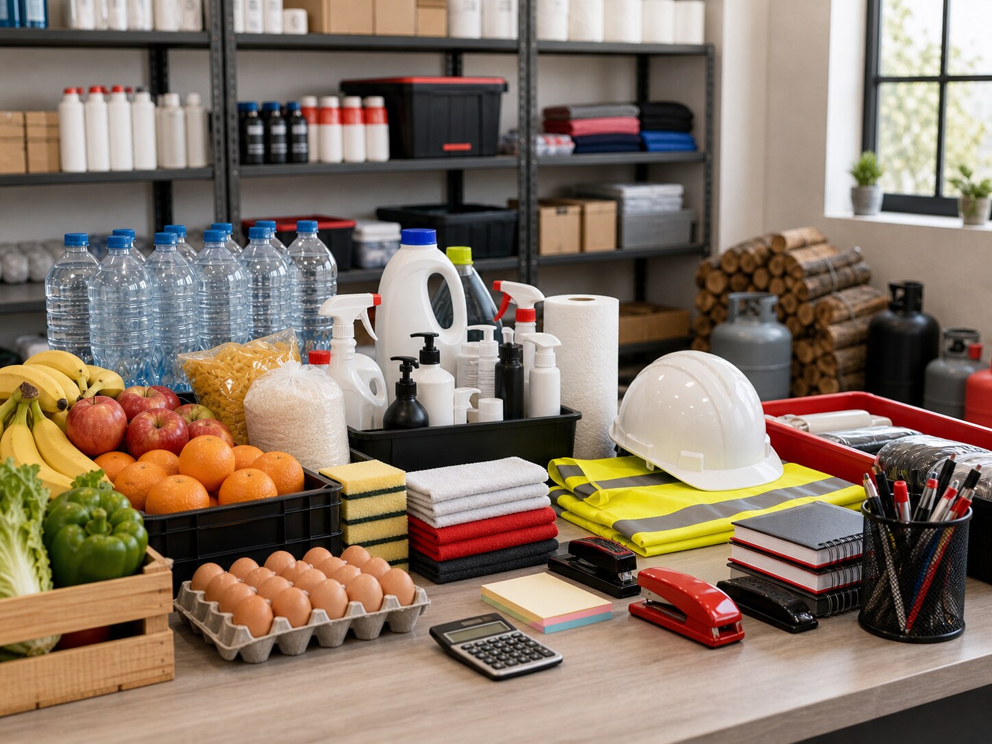 Organized general supplies and PPE for delivery